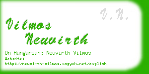 vilmos neuvirth business card